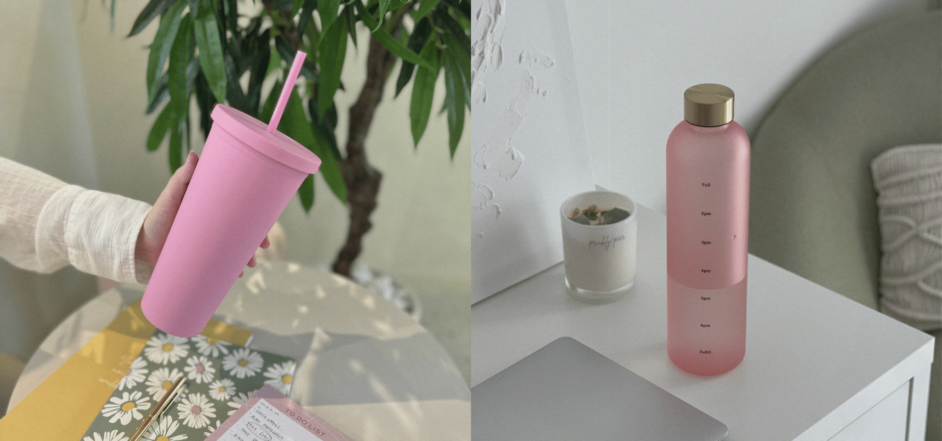 Lokai water top bottle pink
