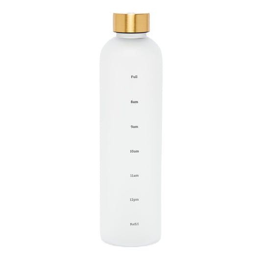 DAY 1L Water Tracking Bottle - White