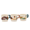 Set of 3 Stacking Desert Mugs