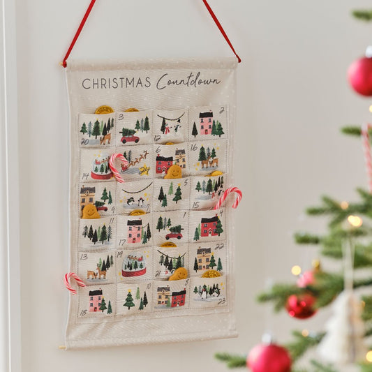 Advent Calendar - Fabric Christmas Scene Advent Calendar