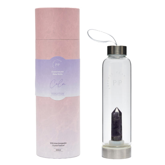 Amethyst 'Calm' Interchangeable Crystal Water Bottle