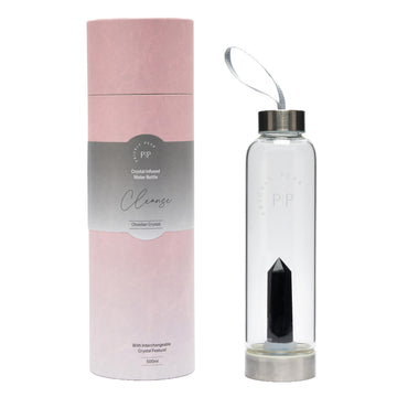 Obsidian 'Cleanse' Interchangeable Crystal Water Bottle