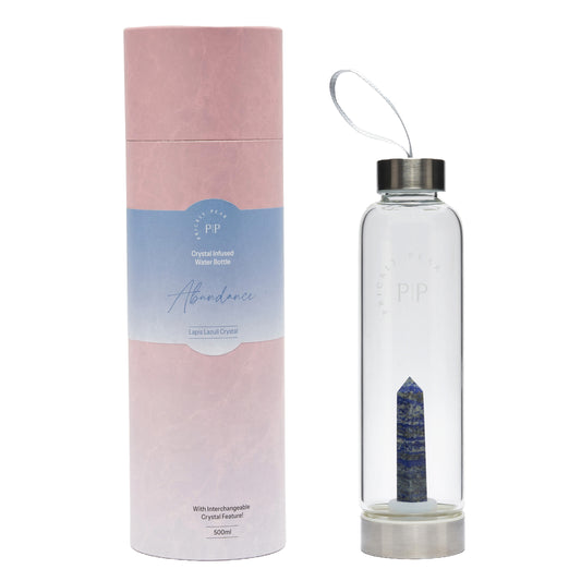 Lapis Lazuli 'Abundance' Interchangeable Crystal Water Bottle