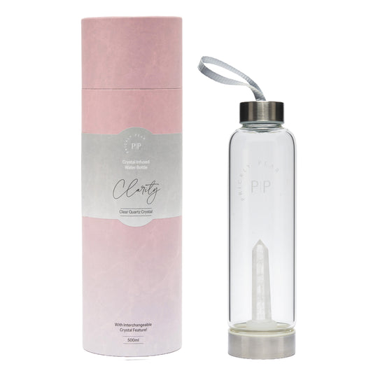 Clear Quartz 'Clarity' Interchangeable Crystal Water Bottle