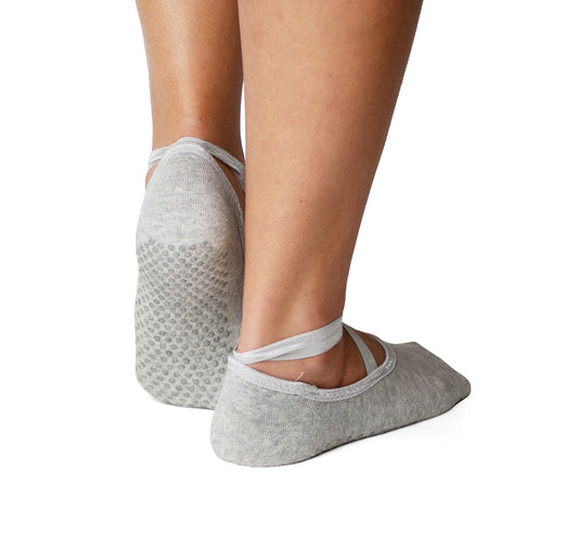 Light Grey Non-Slip Barre/Yoga/Pilates Socks