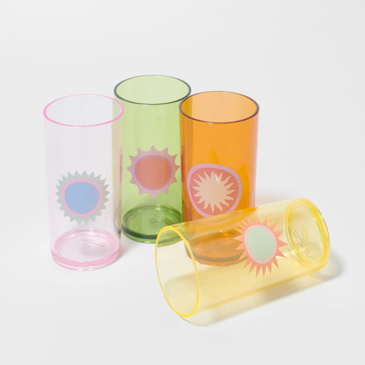 Poolside Tall Tumbler Rio Sun Multi Set of 4