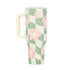 40 Oz Hydrator Bottle - Floral Gingham