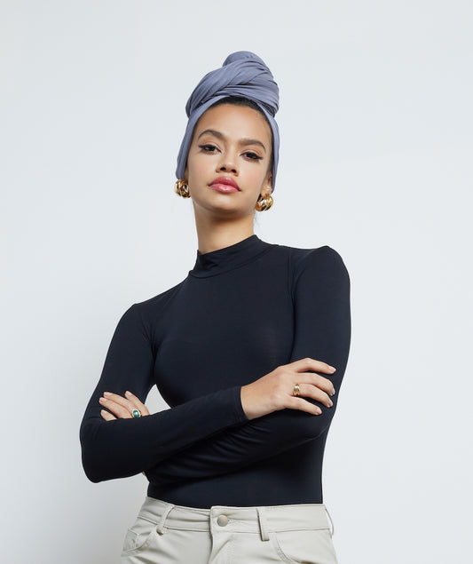 Modest Beyond Organic Bamboo Jersey Hijab - Dark Grey