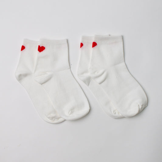 2 pack all hearts ankle sock