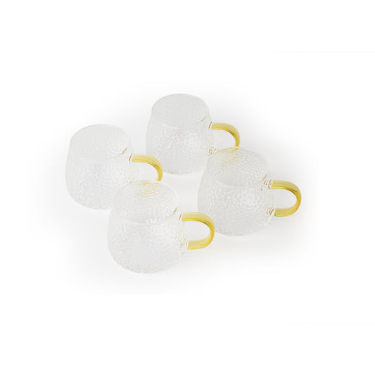 Set of 4 Ottolie Cups with Gold Handle