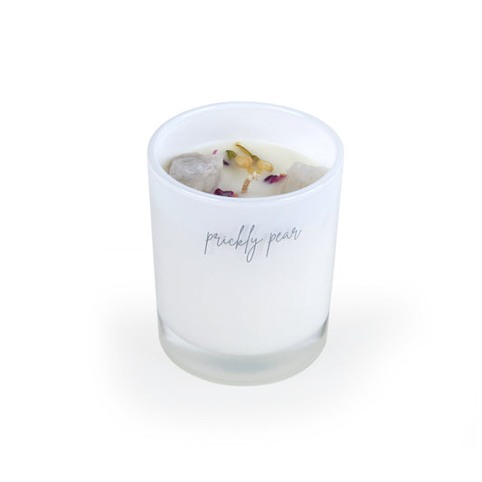 The 'Peace' Moonstone Crystal Candle