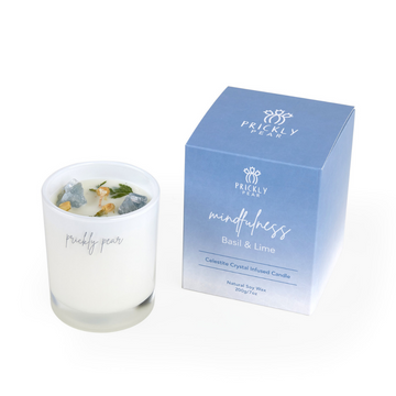 The 'Mindfulness' Celestite Crystal Candle