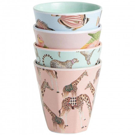 Set of Four Safari Picnic Tumblers