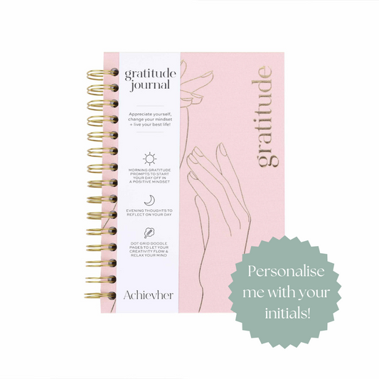 Powder Pink Linen Gratitude Journal A5 Size