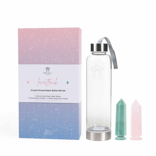 Lovestruck Crystal Infused Water Bottle Gift Set