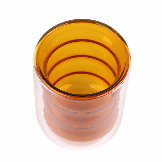 Jazz Bubble Glass Cup, Amber