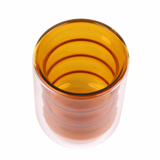 Jazz Bubble Glass Cup, Amber