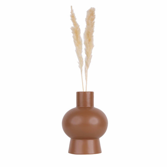 Short Duck Egg Vase in Tan