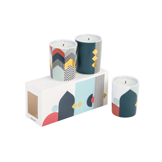Set of 3 Silsal x Sabr 'Layalee' Blooming Oud Candle - 60g