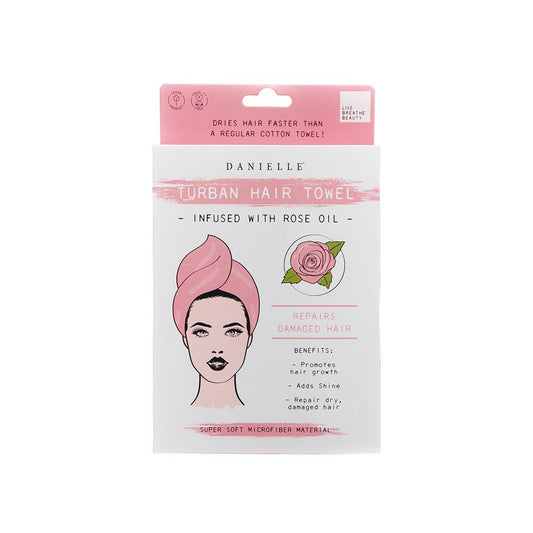 Rose Oil Infused Microfibre Hair Turban