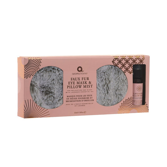 Grey Fur Eye Mask And Pillow Mist Set