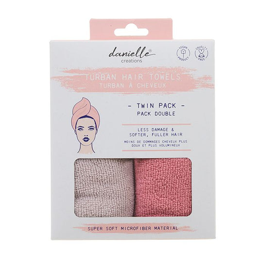 2 Pack Turban Hair Towels