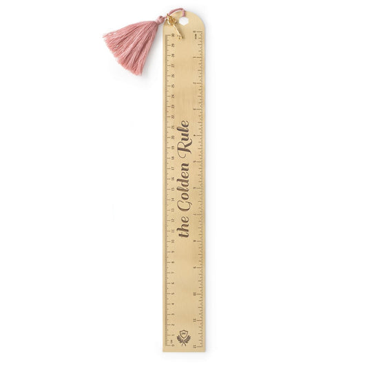 The Golden Rule Gold - Metal Ruler 12 Inch