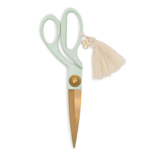 Mint - Scissors with cream tassel