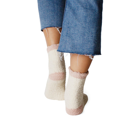 Double Peach Cozy Slipper Socks