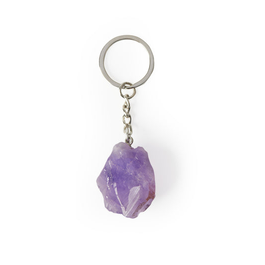 Amethyst Crystal Keychain