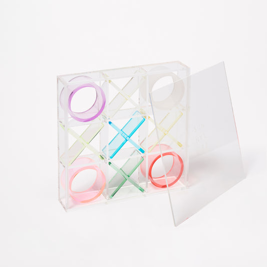 Lucite Acrylic Tic Tac Toe Aurora