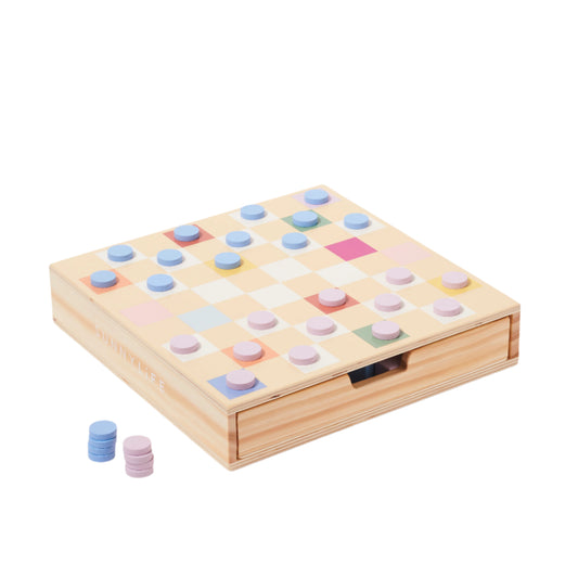 Wooden Chess and Checkers Majorelle