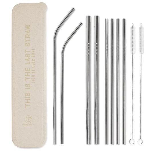 10 Piece Last Straw Stainless Steel Straw Set