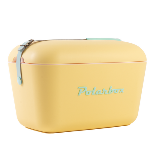 Yellow Cooler Box with Cyan Strap Colour Pop - 20L