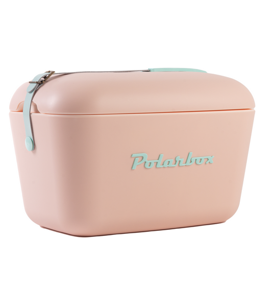 Nude Cooler Box with Cyan Strap Colour Pop - 20L