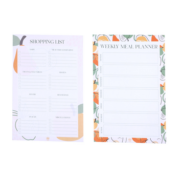Frutti Set of 2 Magnetic Meal Planner With Shopping List
