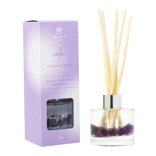 Amethyst Crystal Infused Reed Diffuser 100ml - Lavender & Vanilla