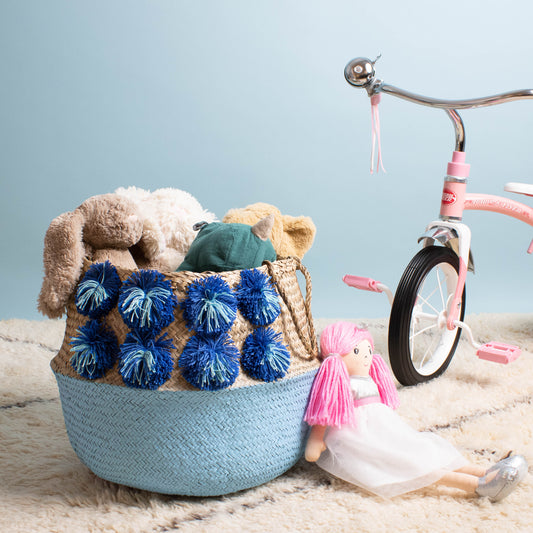 hand-woven seagrass basket