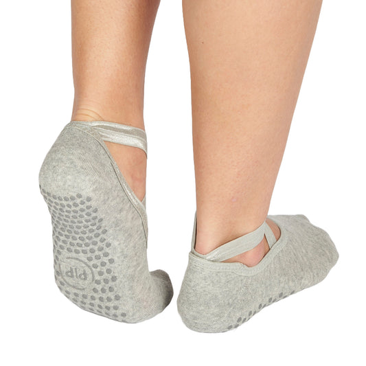 Light Grey Non-Slip Barre/Yoga/Pilates Socks