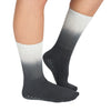 Grey Ombre Grippy Crew Yoga Socks