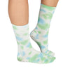 Tie Dye Blue & Green Grippy Crew Yoga/Pilates Socks