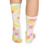 Tie Dye Pink & Yellow Grippy Crew Yoga Socks