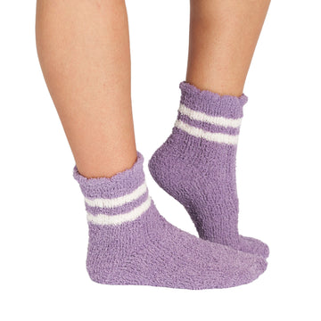 Purple Cozy Striped Socks