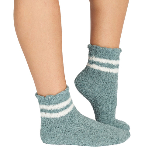 Sage Green Cozy Striped Socks