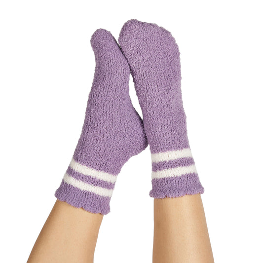 Purple Cozy Striped Socks