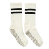 White Striped Grippy Crew Yoga/Pilates Socks
