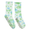 Tie Dye Blue & Green Grippy Crew Yoga/Pilates Socks