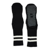Black Striped Grippy Crew Yoga/Pilates Socks