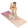 OMBRE LOGO Non-Slip Suede Top 4mm Thick Yoga Mat With Strap