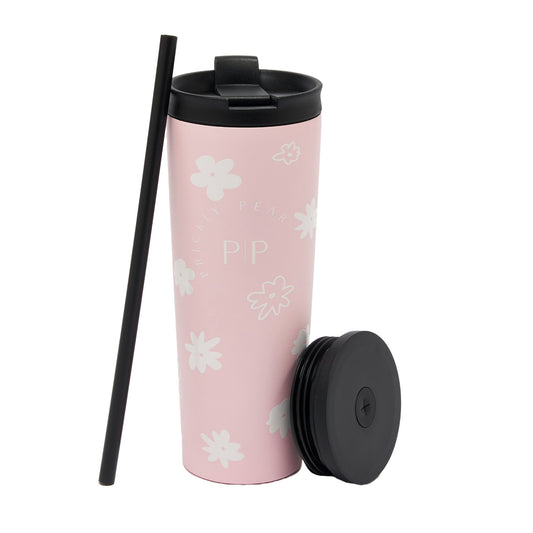 Travel 24 oz 2 in 1 Tumbler - Daisy Pink